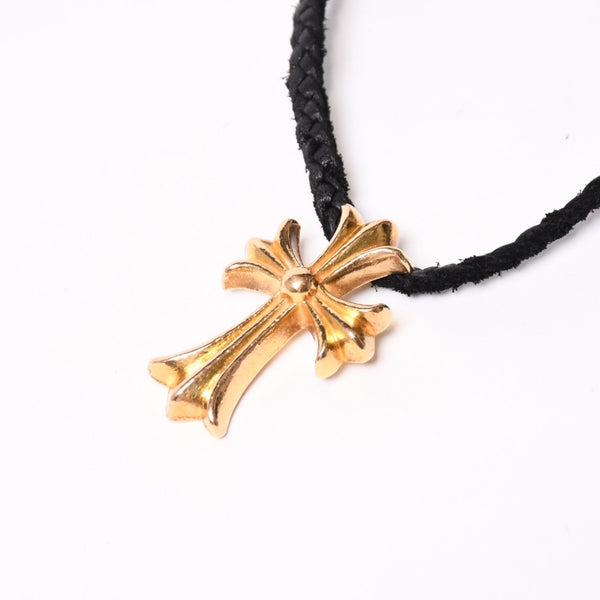 CHROME HEARTS クロムハーツ SML CH CROSS 22K スモール CHクロス ペンダント チャーム 重量約41.7g ボロチップ レザーブレード 美品 中古 4b014001