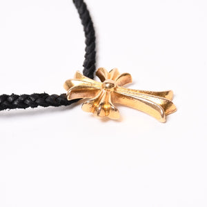 CHROME HEARTS クロムハーツ SML CH CROSS 22K スモール CHクロス ペンダント チャーム 重量約41.7g ボロチップ レザーブレード 美品 中古 4b014001