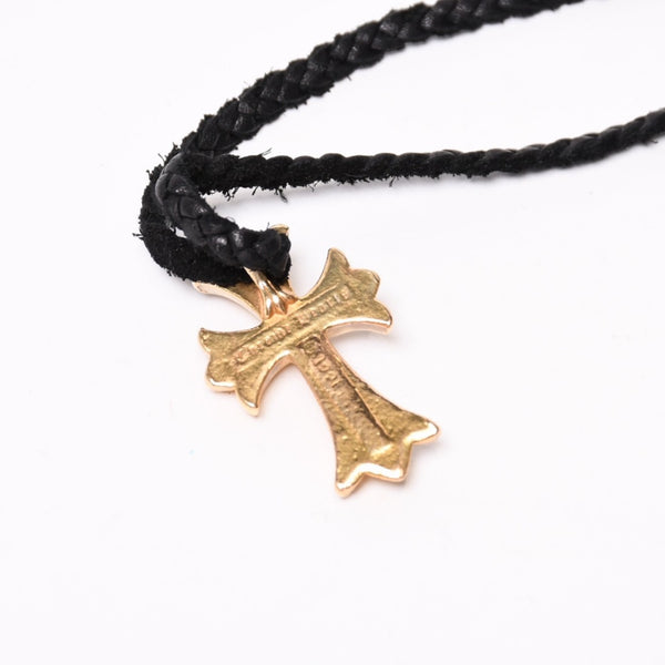 CHROME HEARTS クロムハーツ SML CH CROSS 22K スモール CHクロス ペンダント チャーム 重量約41.7g ボロチップ レザーブレード 美品 中古 4b014001