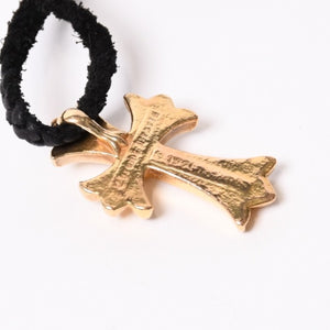 CHROME HEARTS クロムハーツ SML CH CROSS 22K スモール CHクロス ペンダント チャーム 重量約41.7g ボロチップ レザーブレード 美品 中古 4b014001