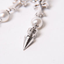 画像をギャラリービューアに読み込む, 新品未使用 CHROME HEARTS クロムハーツ × ミキモト MIKIMOTO タイニー ドロップ ピアス パール 18K WG 中古 4b013915
