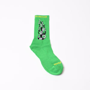 新品未使用 CHROME HEARTS クロムハーツ × MATTY BOY マッティボーイ SOCKS PPO CHOMPER チョンパーソックス 靴下 グリーン 中古 4b013677