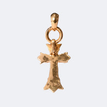 Load image into Gallery viewer, 極美品 CHROME HEARTS クロムハーツ ダブルCHクロス WITH ベイル パヴェ ダイヤ ペンダントトップ チャーム 重量約36.05g 2011/.22K刻印 中古 4b013858