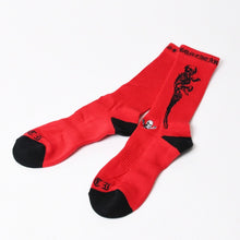 Load image into Gallery viewer, 新品未使用 CHROME HEARTS クロムハーツ × JOE FOTI JARVIS SOCKS フォティ ジャービス ソックス 靴下 レッド ブラック 中古 4b013678