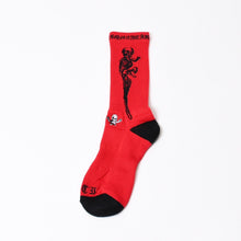 Load image into Gallery viewer, 新品未使用 CHROME HEARTS クロムハーツ × JOE FOTI JARVIS SOCKS フォティ ジャービス ソックス 靴下 レッド ブラック 中古 4b013678