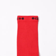 Load image into Gallery viewer, 新品未使用 CHROME HEARTS クロムハーツ × JOE FOTI JARVIS SOCKS フォティ ジャービス ソックス 靴下 レッド ブラック 中古 4b013678