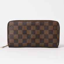 Load image into Gallery viewer, LOUIS VUITTON ルイヴィトン ジッピーウォレット 長財布 N41661 ダミエ キャンバス ライニング ブラウン 美品 中古 4b010896