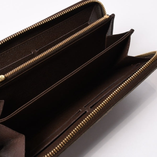 LOUIS VUITTON ルイヴィトン ジッピーウォレット 長財布 N41661 ダミエ キャンバス ライニング ブラウン 美品 中古 4b010896