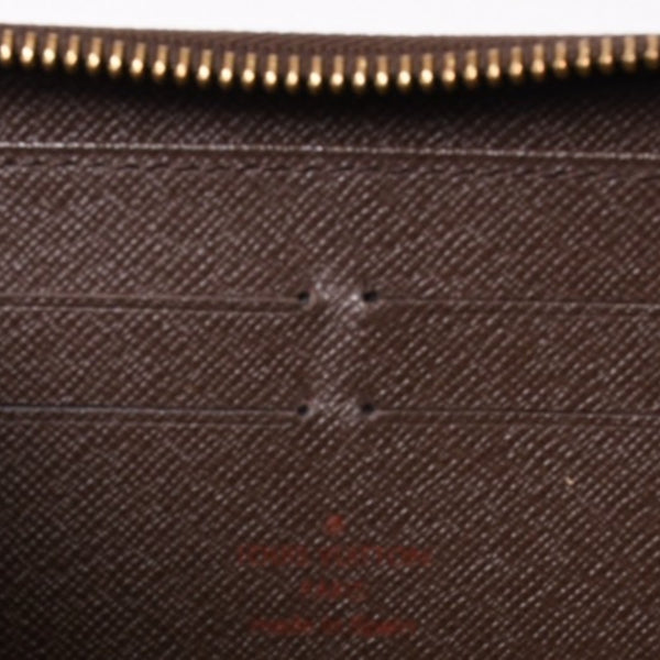 LOUIS VUITTON ルイヴィトン ジッピーウォレット 長財布 N41661 ダミエ キャンバス ライニング ブラウン 美品 中古 4b010896