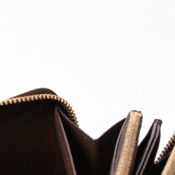 LOUIS VUITTON ルイヴィトン ジッピーウォレット 長財布 N41661 ダミエ キャンバス ライニング ブラウン 美品 中古 4b010896