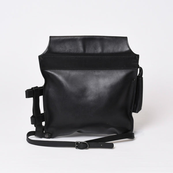 BOTTEGAVENETA ボッテガヴェネタ イントレチャート 2WAY ベルトバッグ 121604 ブラック カーフ ガンメタル金具 美品 中古 4b013473