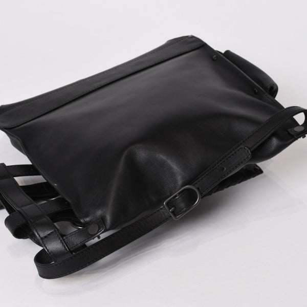 BOTTEGAVENETA ボッテガヴェネタ イントレチャート 2WAY ベルトバッグ 121604 ブラック カーフ ガンメタル金具 美品 中古 4b013473
