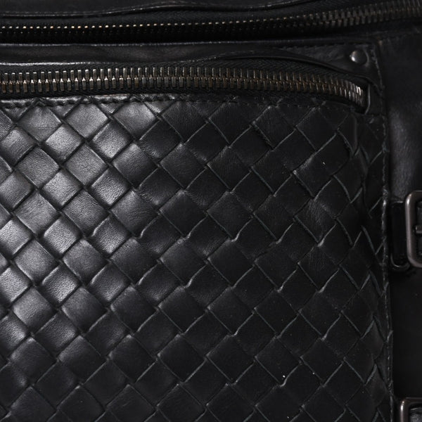 BOTTEGAVENETA ボッテガヴェネタ イントレチャート 2WAY ベルトバッグ 121604 ブラック カーフ ガンメタル金具 美品 中古 4b013473
