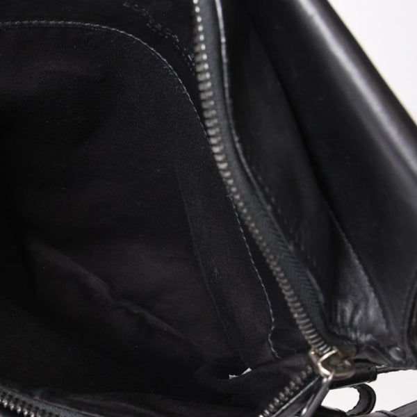 BOTTEGAVENETA ボッテガヴェネタ イントレチャート 2WAY ベルトバッグ 121604 ブラック カーフ ガンメタル金具 美品 中古 4b013473