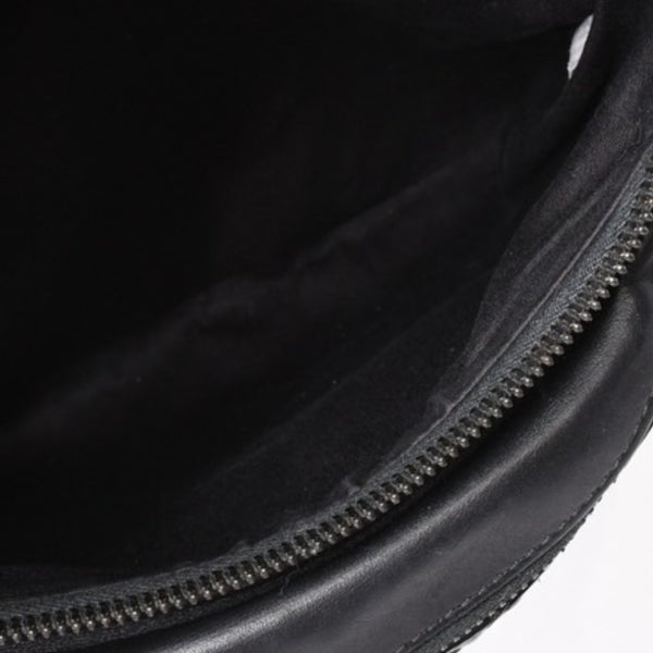 BOTTEGAVENETA ボッテガヴェネタ イントレチャート 2WAY ベルトバッグ 121604 ブラック カーフ ガンメタル金具 美品 中古 4b013473
