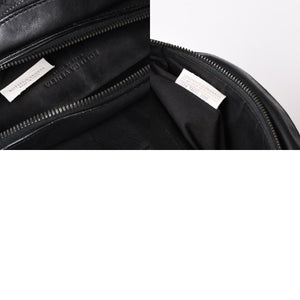 BOTTEGAVENETA ボッテガヴェネタ イントレチャート 2WAY ベルトバッグ 121604 ブラック カーフ ガンメタル金具 美品 中古 4b013473