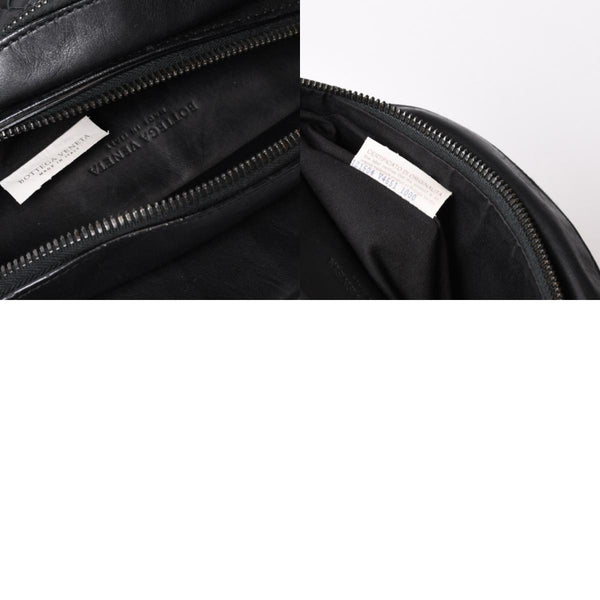 BOTTEGAVENETA ボッテガヴェネタ イントレチャート 2WAY ベルトバッグ 121604 ブラック カーフ ガンメタル金具 美品 中古 4b013473