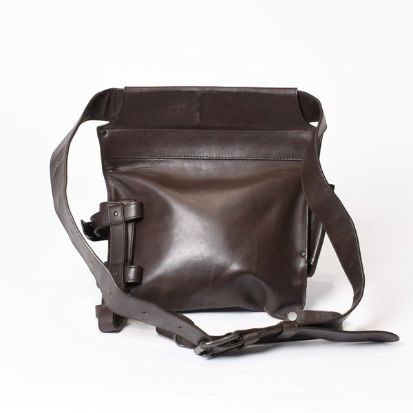 BOTTEGAVENETA ボッテガヴェネタ イントレチャート ウエストバッグ ブラウン レザー アンティークブラウン金具 美品 中古 4b013605