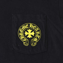 Load image into Gallery viewer, CHROME HEARTS クロムハーツ ネオン ロゴ プリント Tシャツ サイズM ブラック コットン 美品 中古 4b013685