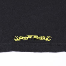 Load image into Gallery viewer, CHROME HEARTS クロムハーツ ネオン ロゴ プリント Tシャツ サイズM ブラック コットン 美品 中古 4b013685