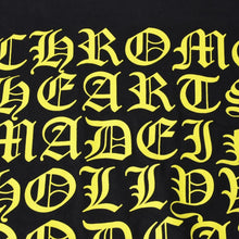 Load image into Gallery viewer, CHROME HEARTS クロムハーツ ネオン ロゴ プリント Tシャツ サイズM ブラック コットン 美品 中古 4b013685