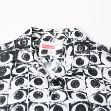 Load image into Gallery viewer, 極美品 Supreme× COMME des GARCONS シュプリーム コムデギャルソン Eyes Rayon Shire 半袖シャツ レーヨン サイズL 中古 4b013501