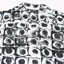 Load image into Gallery viewer, 極美品 Supreme× COMME des GARCONS シュプリーム コムデギャルソン Eyes Rayon Shire 半袖シャツ レーヨン サイズL 中古 4b013501