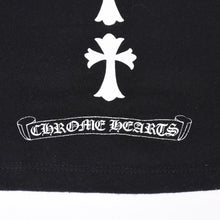 Load image into Gallery viewer, CHROME HEARTS クロムハーツ セメタリー 半袖VネックTシャツ サイズXS ブラック コットン 美品 中古 4b013691