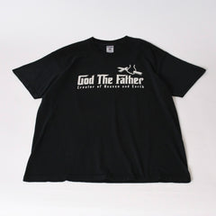 VINTAGE ヴィンテージ 90's God The Father 父なる神 半袖Tシャツ サイズXL ゴッドファーザー サンプリング ブラック 美品 中古 4b013801