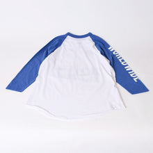 Load image into Gallery viewer, OFFICIAL DIPSET PRODUCT ディプロマッツ 7分袖 ラグランTシャツ ブルー ホワイト コットン サイズXL 中古 4b013495