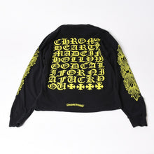 Load image into Gallery viewer, CHROME HEARTS クロムハーツ ロングTシャツ サイズS ブラック ネオン コットン 美品 中古 4b013687