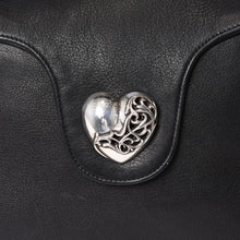 Load image into Gallery viewer, 極美品 CHROME HEARTS クロムハーツ ハート ラージ ショルダーバッグ ガンスリンガー レザー ブラック 中古 4b013660