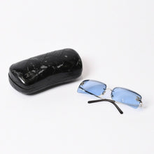 Load image into Gallery viewer, 極美品 CHANEL シャネル サングラス アイウェア 4104-B c.124/7C サイズ62□15 120 ココマーク ラインストーン ブルー 中古 4b013721