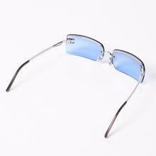 Load image into Gallery viewer, 極美品 CHANEL シャネル サングラス アイウェア 4104-B c.124/7C サイズ62□15 120 ココマーク ラインストーン ブルー 中古 4b013721