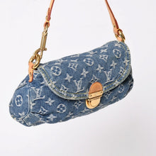 画像をギャラリービューアに読み込む, 極美品 LOUIS VUITTON ルイヴィトン ミニプリーティ ワンショルダーバッグ M95050 モノグラム デニム インディゴブルー 中古 4b013990