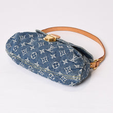 画像をギャラリービューアに読み込む, 極美品 LOUIS VUITTON ルイヴィトン ミニプリーティ ワンショルダーバッグ M95050 モノグラム デニム インディゴブルー 中古 4b013990