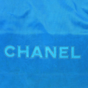 CHANEL Vintage Chanel Logo Chain Tote Bag Coco Mark Turquoise Blue Good Condition Used 4b014005
