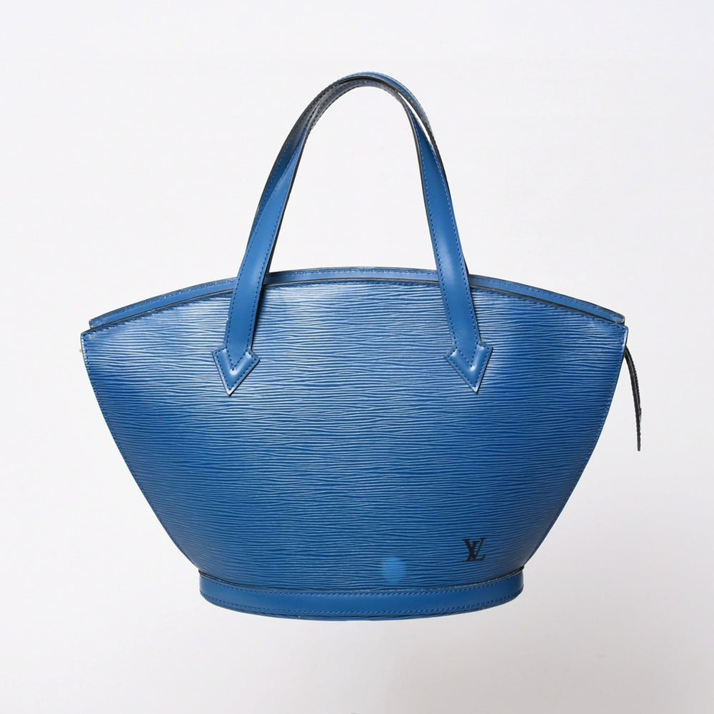 LOUIS VUITTON Handbag Tote Bag Saint-Jacques Epi Leather Blue Gold Hardware M52275 Good Condition Used 4b006984