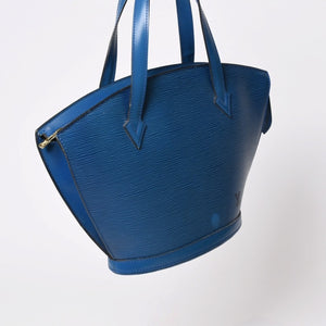 LOUIS VUITTON ルイヴィトン ハンドバッグ トートバッグ サンジャック エピレザー ブルー ゴールド金具 M52275 美品 中古 4b006984