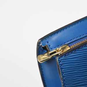 LOUIS VUITTON ルイヴィトン ハンドバッグ トートバッグ サンジャック エピレザー ブルー ゴールド金具 M52275 美品 中古 4b006984