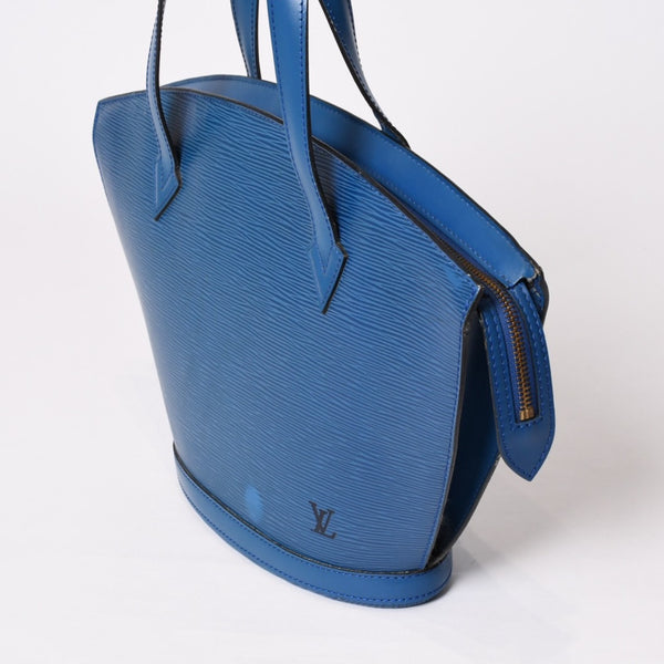 LOUIS VUITTON ルイヴィトン ハンドバッグ トートバッグ サンジャック エピレザー ブルー ゴールド金具 M52275 美品 中古 4b006984