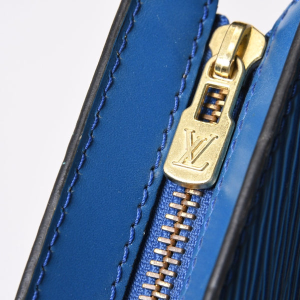 LOUIS VUITTON ルイヴィトン ハンドバッグ トートバッグ サンジャック エピレザー ブルー ゴールド金具 M52275 美品 中古 4b006984