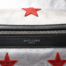 画像をギャラリービューアに読み込む, SAINT LAURENT イヴサンローラン バックパック リュックサック シルバー STARロゴ シルバー金具 美品 中古 4b013955