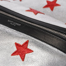 画像をギャラリービューアに読み込む, SAINT LAURENT イヴサンローラン バックパック リュックサック シルバー STARロゴ シルバー金具 美品 中古 4b013955