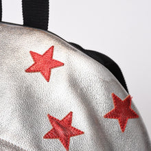 画像をギャラリービューアに読み込む, SAINT LAURENT イヴサンローラン バックパック リュックサック シルバー STARロゴ シルバー金具 美品 中古 4b013955