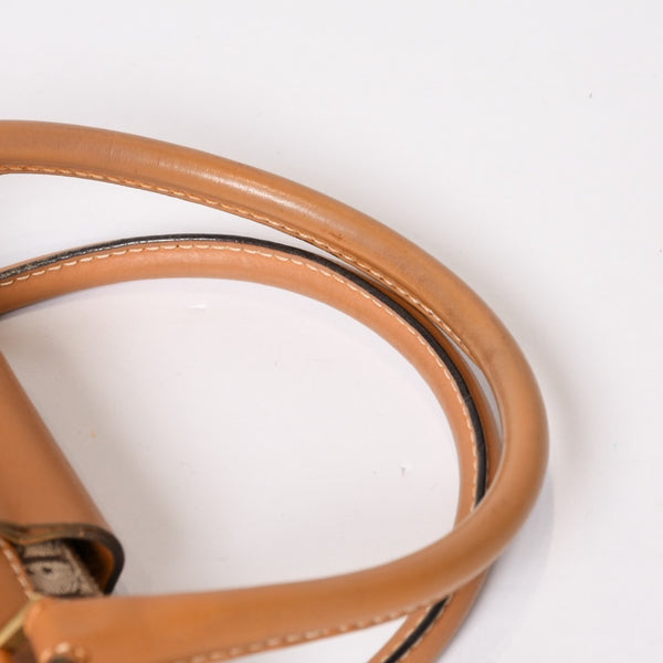 CHRISTIAN DIOR クリスチャンディオール ハンドバッグ ストリートシック トロッター ブラウン BM-0052 ゴールド金具 美品 中古 4b009341
