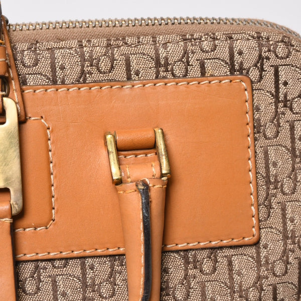 CHRISTIAN DIOR クリスチャンディオール ハンドバッグ ストリートシック トロッター ブラウン BM-0052 ゴールド金具 美品 中古 4b009341
