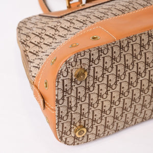 CHRISTIAN DIOR クリスチャンディオール ハンドバッグ ストリートシック トロッター ブラウン BM-0052 ゴールド金具 美品 中古 4b009341