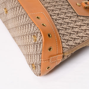 CHRISTIAN DIOR クリスチャンディオール ハンドバッグ ストリートシック トロッター ブラウン BM-0052 ゴールド金具 美品 中古 4b009341