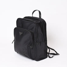 画像をギャラリービューアに読み込む, 極美品 PRADA プラダ Re-Nylon リナイロン バックパック リュック 2VZ081 ブラック シルバー金具 中古 4b013950